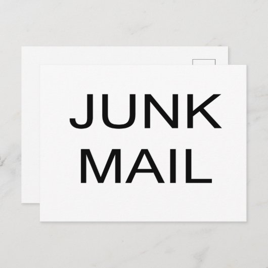 JUNK MAIL Briefkaart (Voorkant / Achterkant)