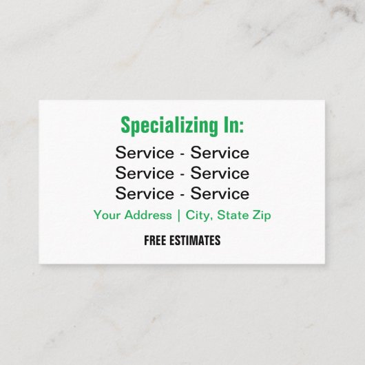 Junk Removal Business Cards Visitekaartje (Achterkant)