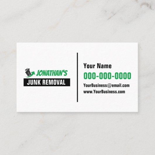Junk Removal Business Cards Visitekaartje (Voorkant)