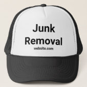 Junk Removal Business Job Title Website Jouw tekst Trucker Pet (Voorkant)