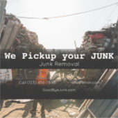 Junk Removal company vehicle advertentie business Sticker (Voorkant)