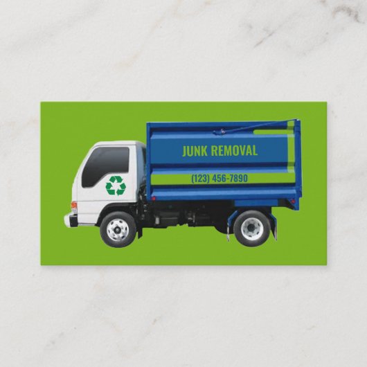 Junk Removal Company Visitekaartje (Voorkant)
