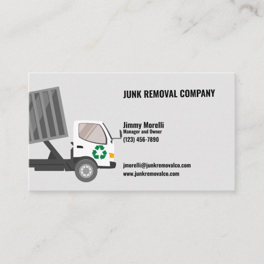 Junk Removal Company Visitekaartje (Voorkant)