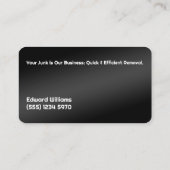 Junk Removal Dump Truck Visitekaartje (Achterkant)