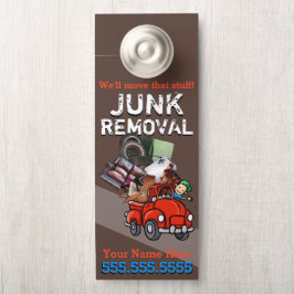 Junk Removal Garbage Hauling Red Pickup Deurhanger