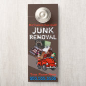 Junk Removal Garbage Hauling Red Pickup Deurhanger (Op knop)