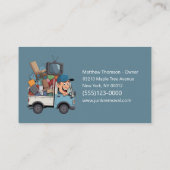 Junk Removal Garbage Hauling Truck Service Visitekaartje (Achterkant)