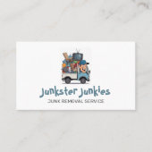 Junk Removal Garbage Hauling Truck Service Visitekaartje (Voorkant)