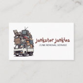 Junk Removal Garbage Hauling Truck Service Visitekaartje (Voorkant)