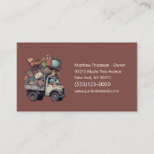 Junk Removal Garbage Hauling Truck Service Visitekaartje (Achterkant)