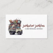 Junk Removal Garbage Hauling Truck Service Visitekaartje (Voorkant)