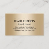 Junk Removal & Hauling Black Gold Cleaning Service Visitekaartje (Achterkant)