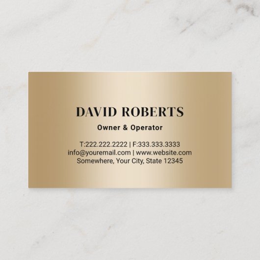 Junk Removal & Hauling Black Gold Cleaning Service Visitekaartje (Achterkant)