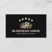 Junk Removal & Hauling Black Gold Cleaning Service Visitekaartje (Voorkant)