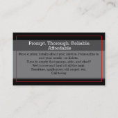 Junk Removal.Hauling.Got Junk. tekst Visitekaartje (Achterkant)