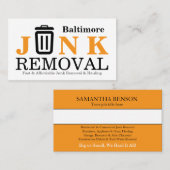 Junk Removal & Hauling Visitekaartje (Voorkant / Achterkant)