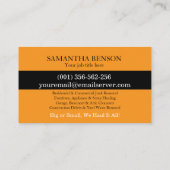 Junk Removal & Hauling Visitekaartje (Achterkant)