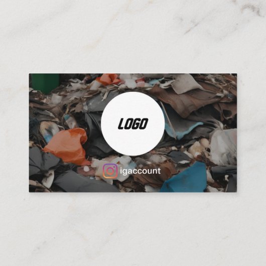 Junk Removal QR Code Logo Visitekaartje (Achterkant)