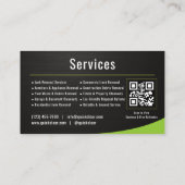 Junk Removal QR-code metaal Visitekaartje (Achterkant)