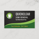 Junk Removal QR-code metaal Visitekaartje (Voorkant)