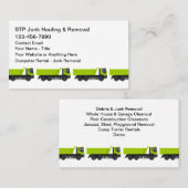 Junk Removal Trash Hauling Theme Visitekaartje (Voorkant / Achterkant)
