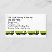 Junk Removal Trash Hauling Theme Visitekaartje (Voorkant)