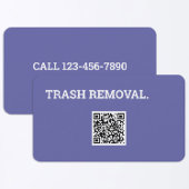 Junk Removal Trash Recycling QR-code Visitekaartje