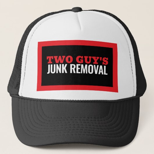 Junk Removal & Waste Hauling Rood en Zwart Trucker Pet (Voorkant)