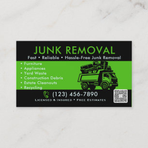 Junk Removal Zakelijke Kaart - Aangepast Residenti Visitekaartje