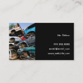 Junk Yard Auto Wrecking Recycling Metal Bu Visitekaartje (Achterkant)
