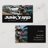 Junk Yard Auto Wrecking Recycling Metal Visitekaartje (Voorkant / Achterkant)