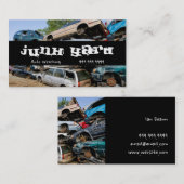 Junk Yard Auto Wrecking Recycling Metal Visitekaartje (Voorkant / Achterkant)