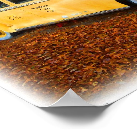 Junk Yard Classic Yellow Taxi Cab Poster (Hoek)