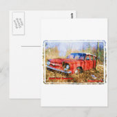 Junk Yard Herinneringen Red Corvair Station WAG Briefkaart (Voorkant / Achterkant)