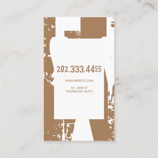 Junk Yard, schroot, recycling Visitekaartje (Achterkant)