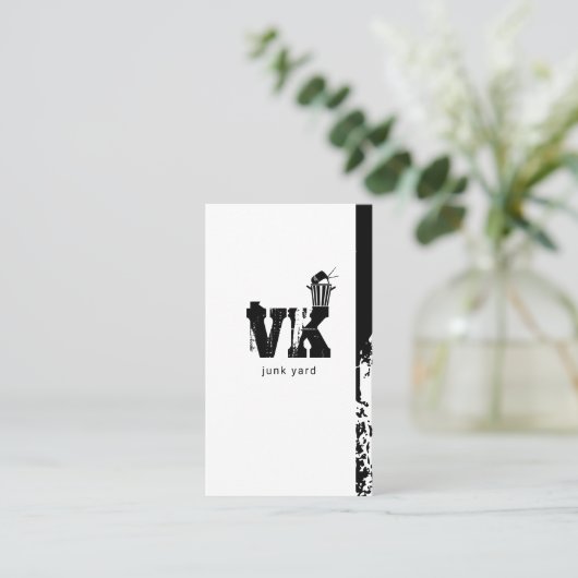 Junk Yard, schroot, recycling Visitekaartje (Staand voorkant)