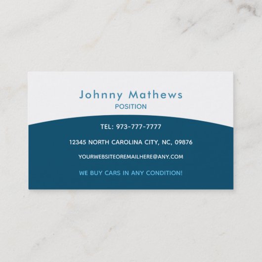 Junk Yard Slogans Visitekaartje (Achterkant)