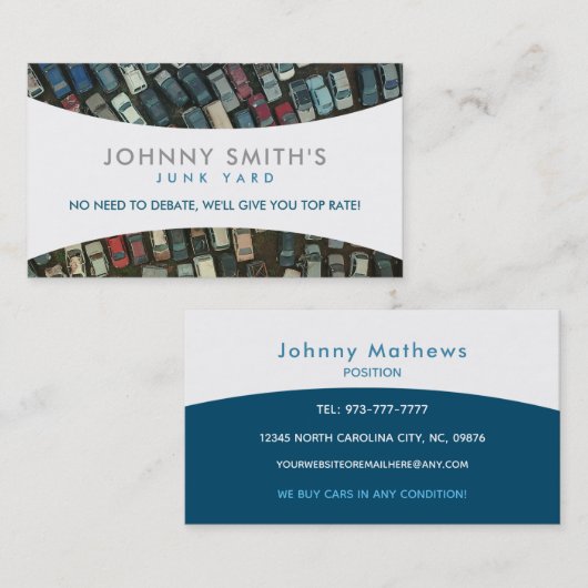 Junk Yard Slogans Visitekaartje (Voorkant / Achterkant)