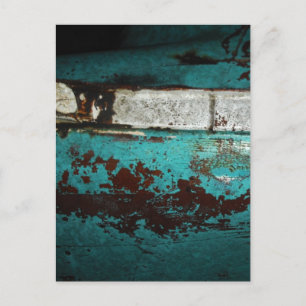 Junk Yard vintage car 50's blauwgroen aqua Briefkaart