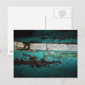 Junk Yard vintage car 50's blauwgroen aqua Briefkaart (Voorkant / Achterkant)