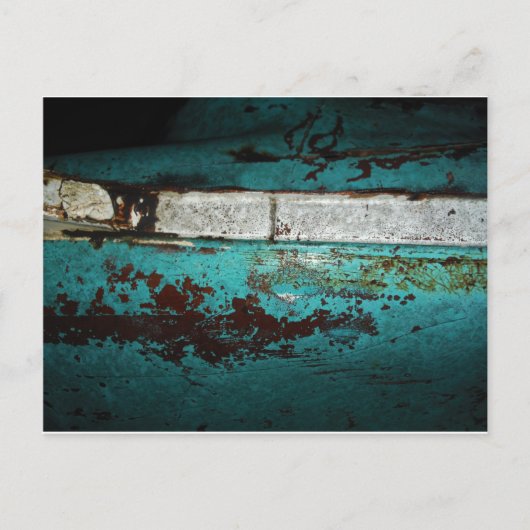 Junk Yard vintage car 50's blauwgroen aqua Briefkaart (Voorkant)