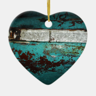 Junk Yard vintage car 50's blauwgroen aqua Keramisch Ornament