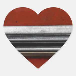 Junk Yard vintage car, Red and Silver Old Paint Hart Sticker
