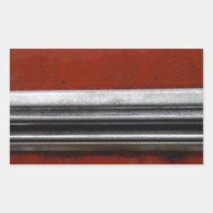 Junk Yard vintage car, Red and Silver Old Paint Rechthoekige Sticker