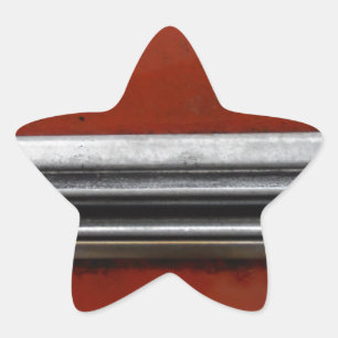 Junk Yard vintage car, Red and Silver Old Paint Ster Sticker