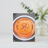 Junk Yard Wheel, oranje zwart-wit Briefkaart (Staand voorkant)