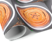 Junk Yard  Wheel, oranje zwart-wit Cadeaupapier (Rol Hoek)