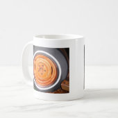 Junk Yard  Wheel, oranje zwart-wit Koffiemok (Voorkant links)