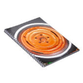 Junk Yard  Wheel, oranje zwart-wit Notitieboek (Rechterzijde)