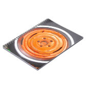 Junk Yard  Wheel, oranje zwart-wit Notitieboek (Linkerzijde)